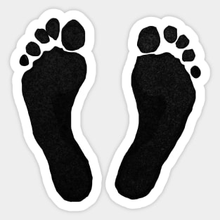 Barefoot Barefeet to save the planet Sticker